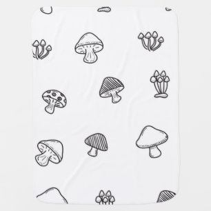 Mushroom pattern baby blanket