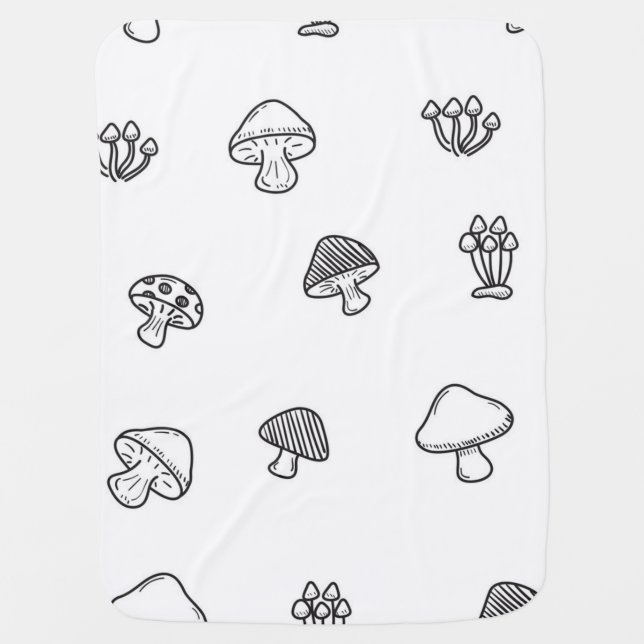 Mushroom pattern baby blanket (Front)