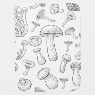 Mushroom pattern baby blanket