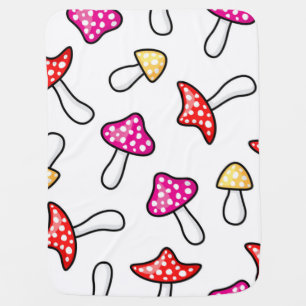 Mushroom pattern baby blanket