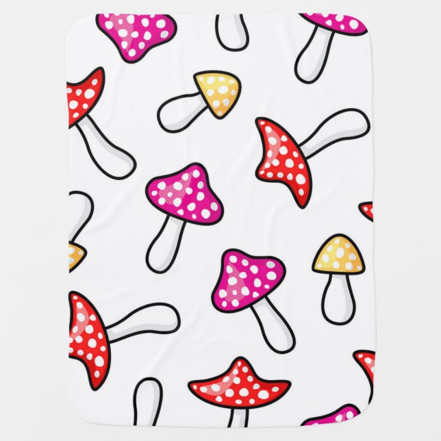 Mushroom pattern baby blanket (Front)