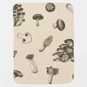 Mushroom pattern baby blanket