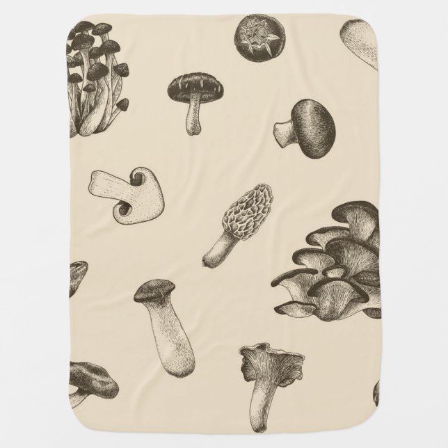 Mushroom pattern baby blanket (Front)