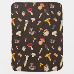 Mushroom pattern baby blanket