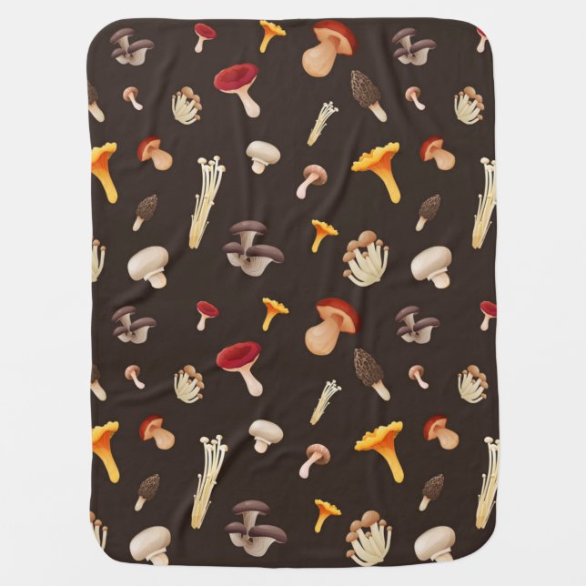 Mushroom pattern baby blanket (Front)