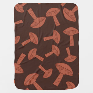 Mushroom pattern baby blanket