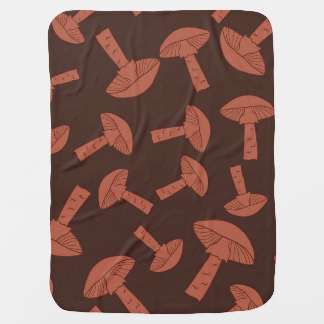 Mushroom pattern baby blanket (Front)