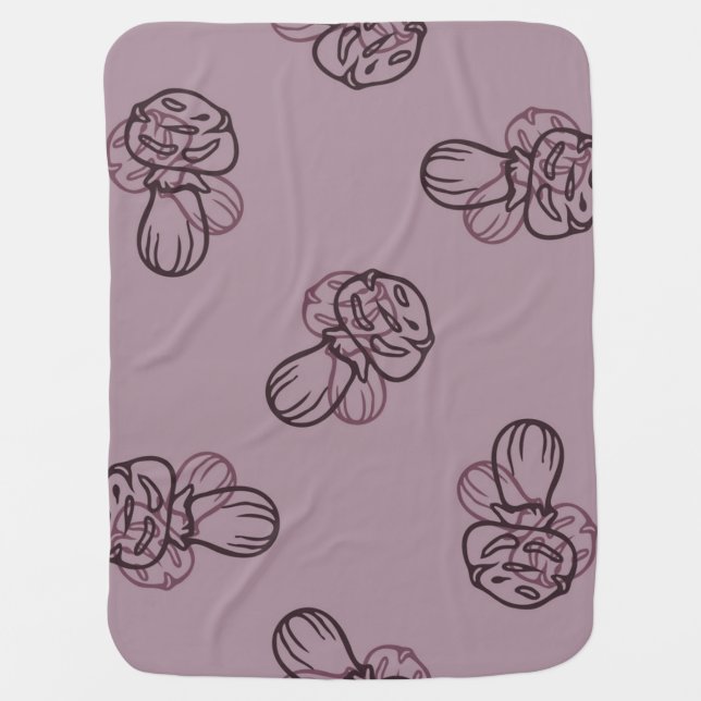 Mushroom pattern baby blanket (Front)
