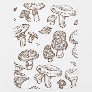 Mushroom pattern baby blanket