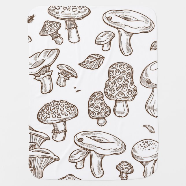 Mushroom pattern baby blanket (Front)