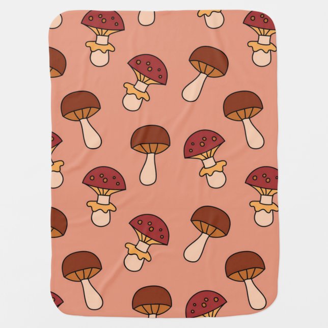 Mushroom pattern baby blanket (Front)