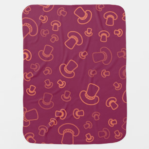 Mushroom pattern baby blanket