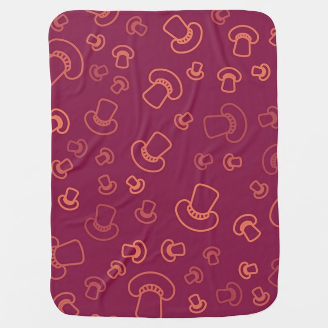 Mushroom pattern baby blanket (Front)