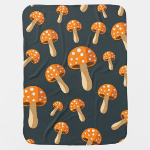 Mushroom pattern baby blanket