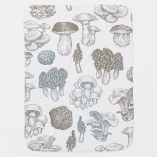 Mushroom pattern baby blanket