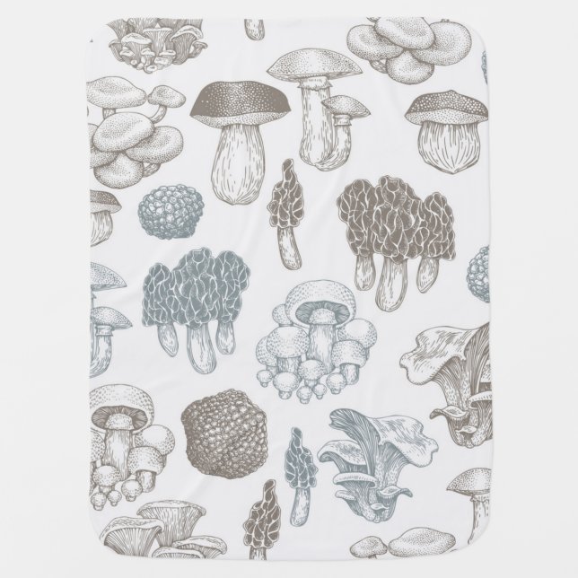 Mushroom pattern baby blanket (Front)
