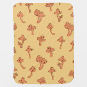 Mushroom pattern baby blanket