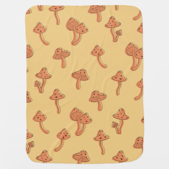 Mushroom pattern baby blanket (Front)