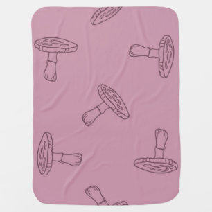 Mushroom pattern baby blanket