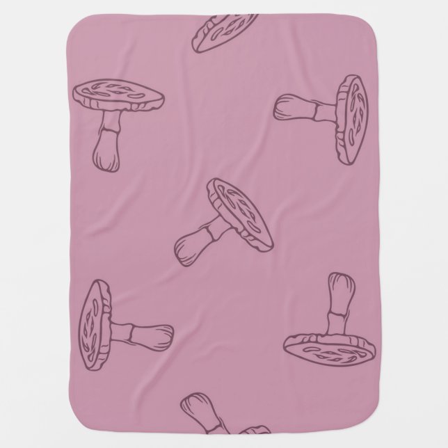 Mushroom pattern baby blanket (Front)