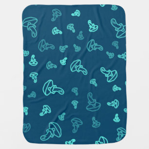 Mushroom pattern baby blanket