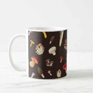 Mushroom pattern coffee mug