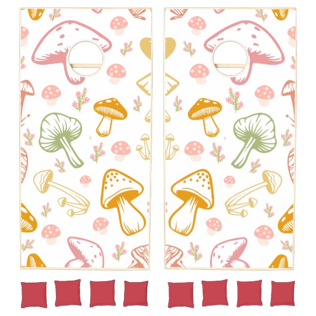 Mushroom Pattern Cornhole Game (Set)