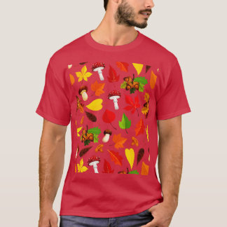 Mushroom Pattern Cute  Aesthetic Mycology Fungi Fo T-Shirt