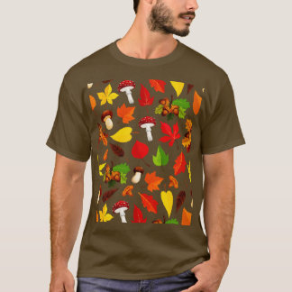 Mushroom Pattern Cute  Aesthetic Mycology Fungi Fo T-Shirt