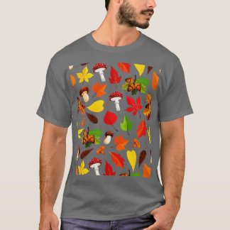 Mushroom Pattern Cute  Aesthetic Mycology Fungi Fo T-Shirt