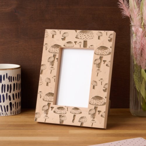 Mushroom Pattern  Engraved Frames
