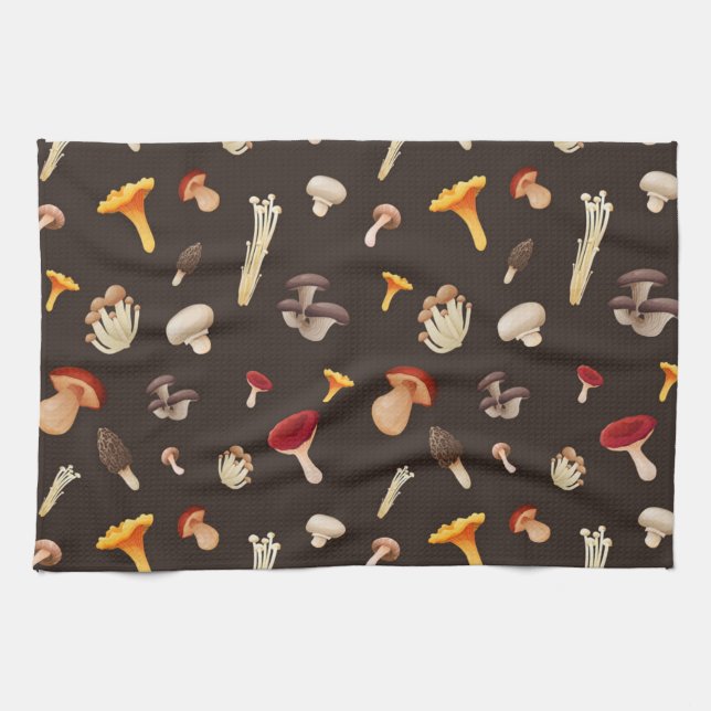 Mushroom pattern kitchen towel (Horizontal)
