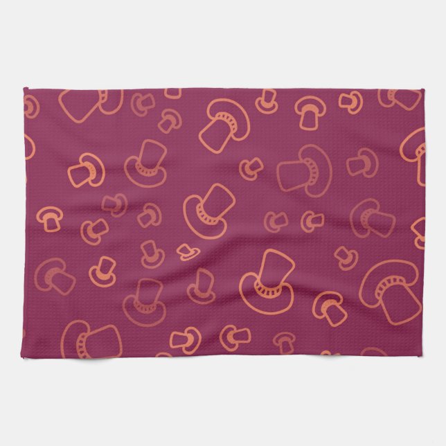Mushroom pattern kitchen towel (Horizontal)