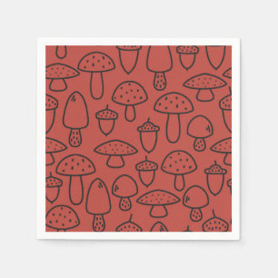 Mushroom pattern napkins