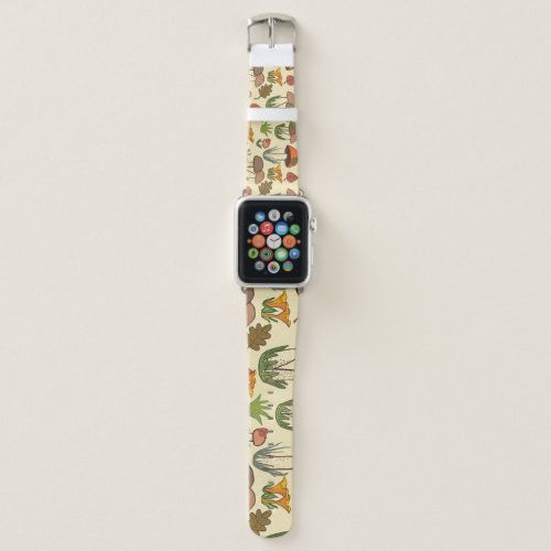 Mushroom Pattern Nature Inspired Apple Watch Band