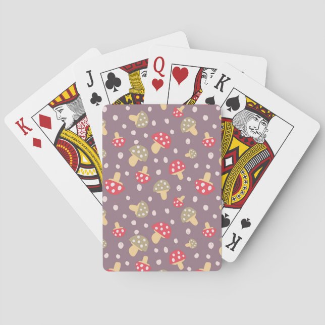 Mushroom pattern poker cards (Back)