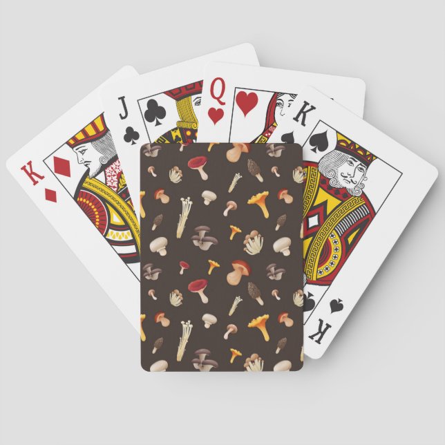 Mushroom pattern poker cards (Back)