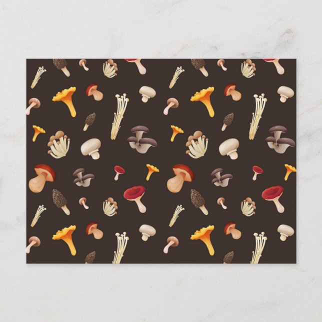 Mushroom pattern postcard (Front)