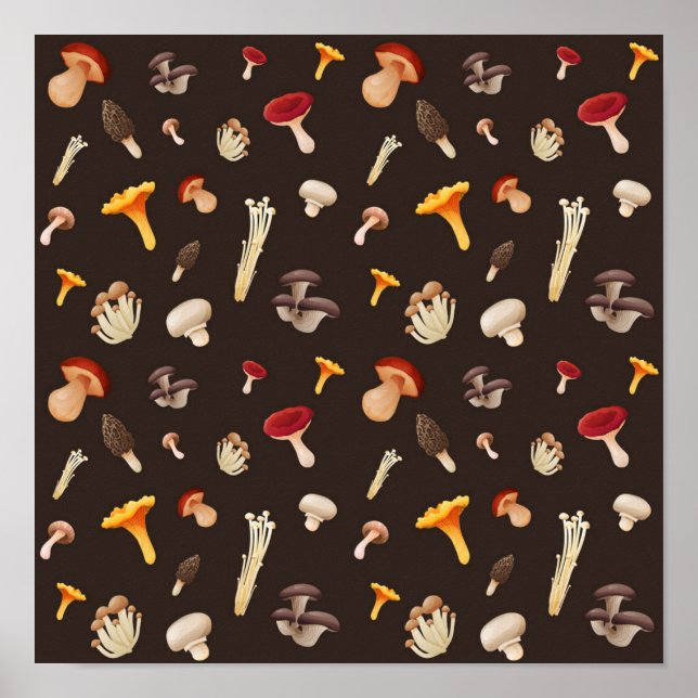 Mushroom pattern poster (Front)