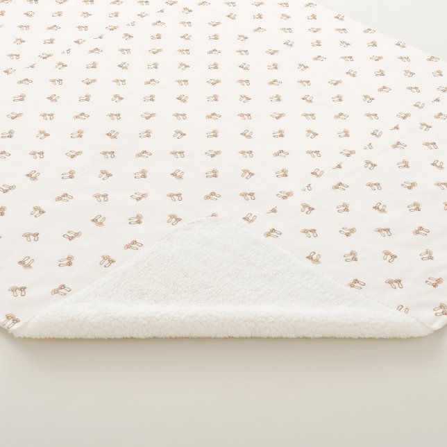 Mushroom pattern sherpa blanket (3/4)