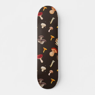 Mushroom pattern skateboard