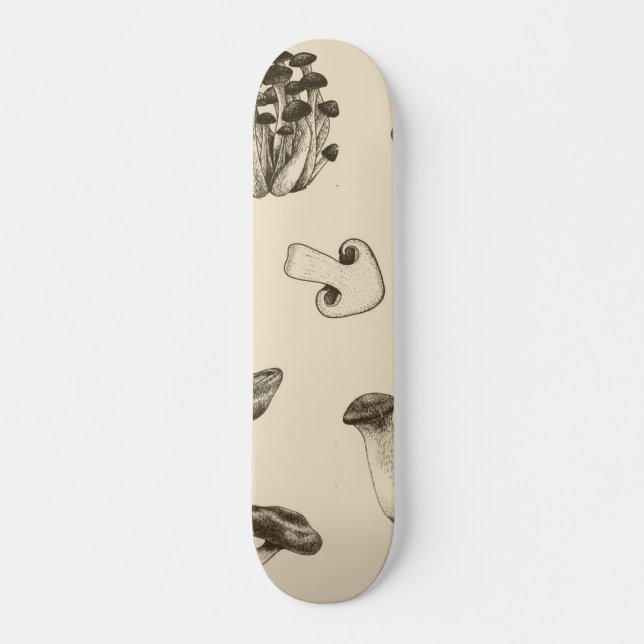 Mushroom pattern skateboard (Front)