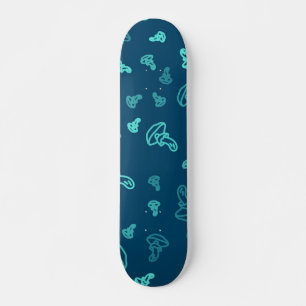 Mushroom pattern skateboard