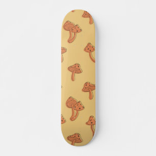 Mushroom pattern skateboard