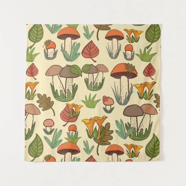 Mushroom pattern.  tapestry (Front)