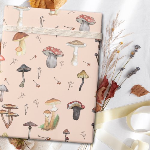 Mushroom Pattern Wrapping Paper