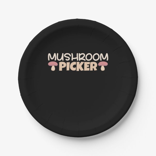 Mushroom Pickers Paper Plates (Front)