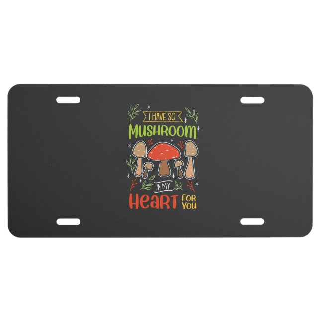 Mushroom Picking License Plate (Front)