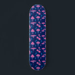 Mushroom pink and blue skateboard<br><div class="desc">A sporty and refined design for this skateboard,  simple but effective lines. The perfect gift for any skateboarder fan of extreme sports.</div>