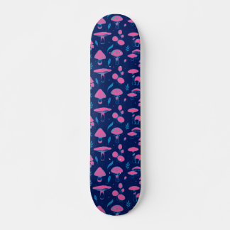 Mushroom pink and blue skateboard